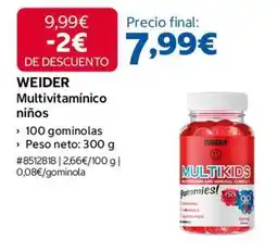 Costco Weider - multivitamínico niños oferta