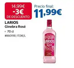 Costco Larios - ginebra rosé oferta
