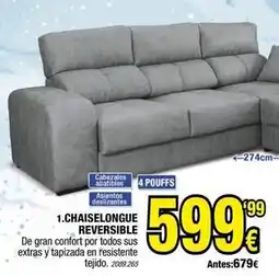 Rapimueble Confort - chaiselongue reversible oferta