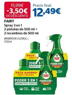 Costco Fairy - spray 3 en 1 2 pistolas de + 2 recambios de 500 ml oferta