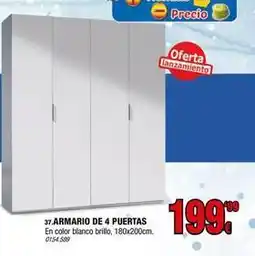 Rapimueble Blanco - armario de 4 puertas oferta