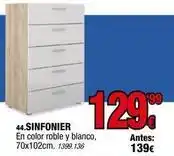 Rapimueble Blanco - sinfonier en color roble y oferta