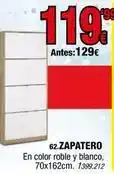 Rapimueble Blanco - zapatero en color roble y oferta