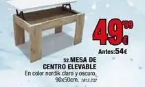 Rapimueble Nordik - mesa de centro elevable oferta