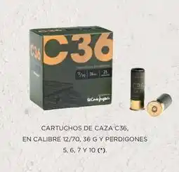 El Corte Inglés Cartuchos de caza c36, en calibre 12/70, 36 g y perdigones oferta