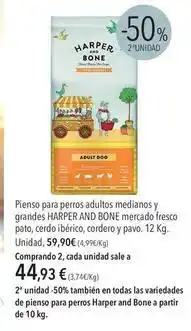 El Corte Inglés Bone - pienso para perros adultos medianos y grandes oferta