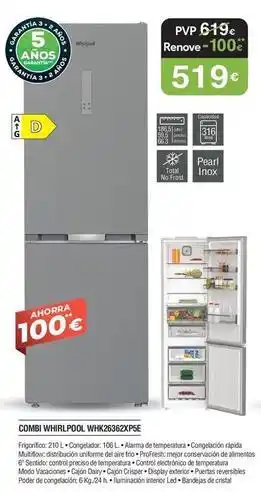 Whirlpool - coni whx38275e