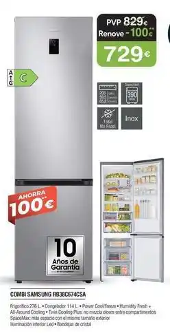 Milar Samsung - combi rb38c674csa oferta