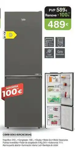 Milar Beko - combi bb20 brnc125gsh oferta
