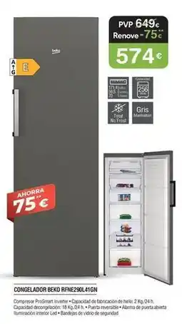 Milar Beko - congelador rh294l146n oferta