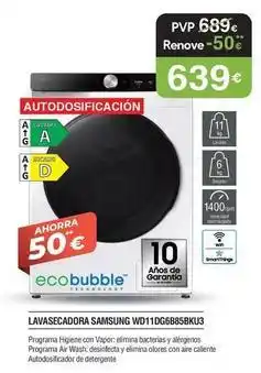 Milar Samsung - lavasecadora wd11dgb65bku3 oferta