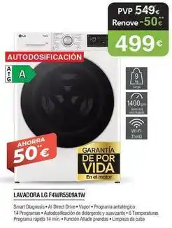 Milar Lg - lavadora f4wr6509a1/w oferta