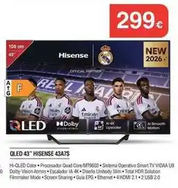 Milar Hisense - qled 43 43a7s oferta