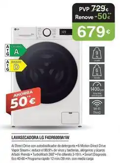 Milar Lg - lavasecadora f4dr6009a1/w oferta