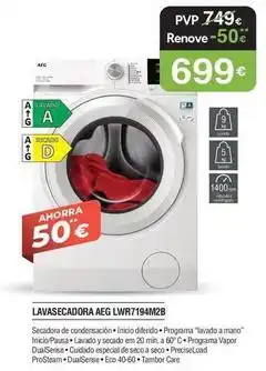 Milar Aeg - lavasecadora lwr7194m2b oferta