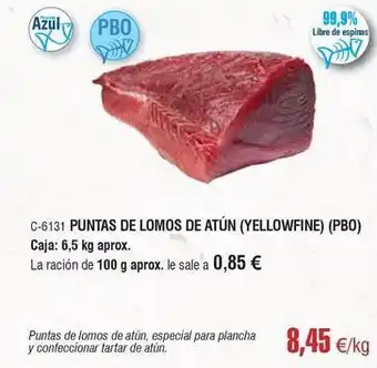 Puntas de lomos de atun