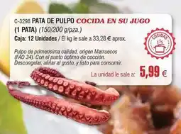 Abordo Origen - pata de pulpo cocida en su jugo oferta