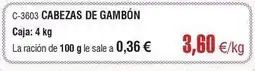 Abordo Cabezas de gambon oferta