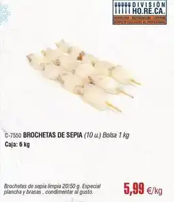 Abordo Brochetas de sepia oferta