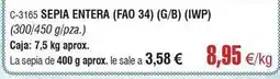 Abordo Sepia entera oferta