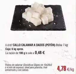 Abordo Ideal - callo calamar a dados oferta