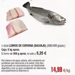 Abordo Salvaje - lomos de corvina oferta