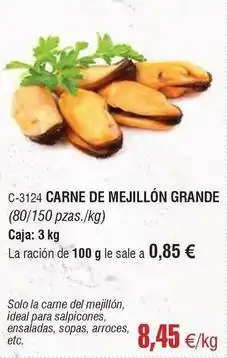 Abordo Solo - carne de mejillon grande oferta