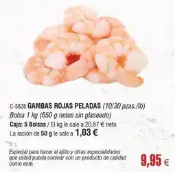 Abordo Gambas rojas peladas oferta