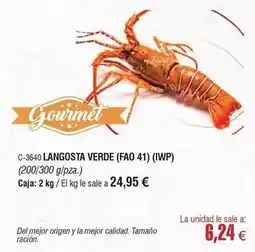 Abordo Gourmet - langosta verde oferta