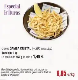 Abordo Cristal - gamba oferta