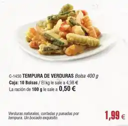 Abordo Tempura de verduras oferta