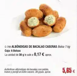 Abordo Albondigas de bacalao caseras oferta