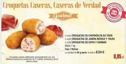 Abordo Gourmet - croquetas de chipirón en su tinta croquetas de jamón ibérico y trufa oferta