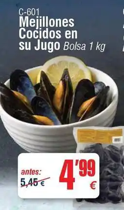 Abordo Mejillones cocidos en su jugo oferta
