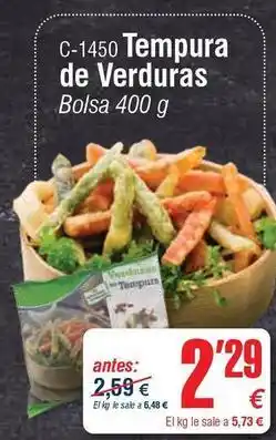 Abordo Tempura de verduras oferta