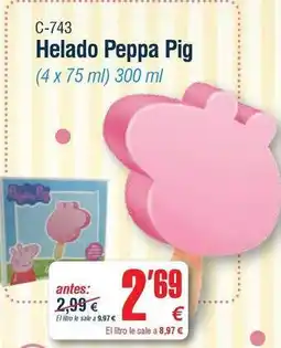 Abordo Helado peppa pig oferta