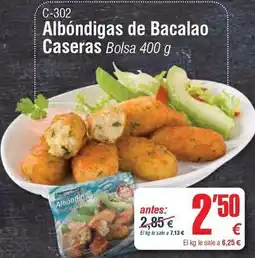 Abordo Albondigas de bacalao caseras oferta