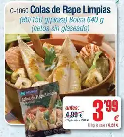 Abordo Colas de rape limpias oferta