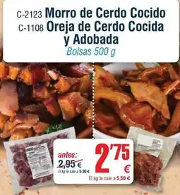 Abordo Morro de cerdo cocido oreja de cerdo cocida y adobada oferta