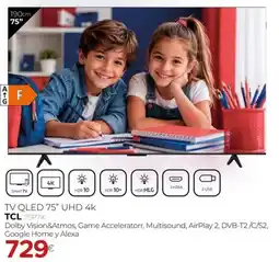 Tien 21 Tcl tv qled 75" uhd 4k 75p7k oferta