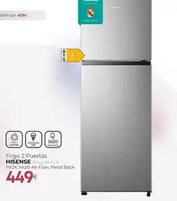 Tien 21 hisense frigo 2 puertas rt422n4ace oferta