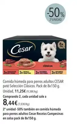 El Corte Inglés Cesar comida húmeda para perros adultos paté Selección Clásicos oferta