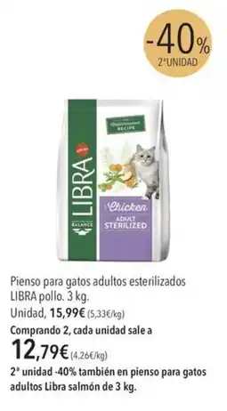 El Corte Inglés Libra pienso para gatos adultos esterilizados oferta