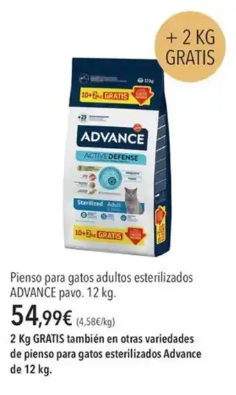 Advance pienso para gatos adultos esterilizados pavo