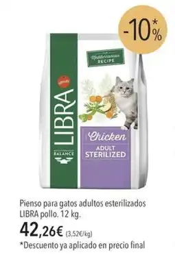 El Corte Inglés Libra pienso para gatos adultos esterilizados pollo oferta