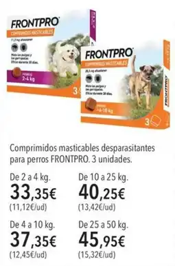 El Corte Inglés frontpro comprimidos masticables oferta