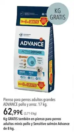 El Corte Inglés Advance pienso para perros adultos grandes pollo y arroz oferta