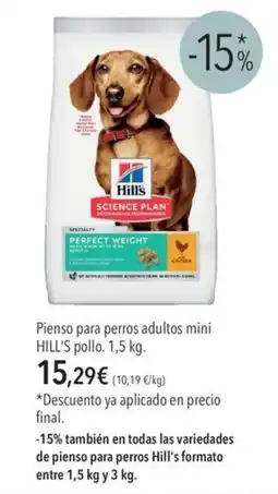 El Corte Inglés Hill's pienso para perros adultos mini oferta