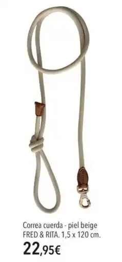 El Corte Inglés Fred & Rita correa cuerda - piel beige oferta