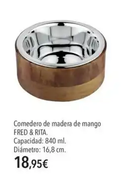 El Corte Inglés Fred & Rita comederode madera de mango oferta